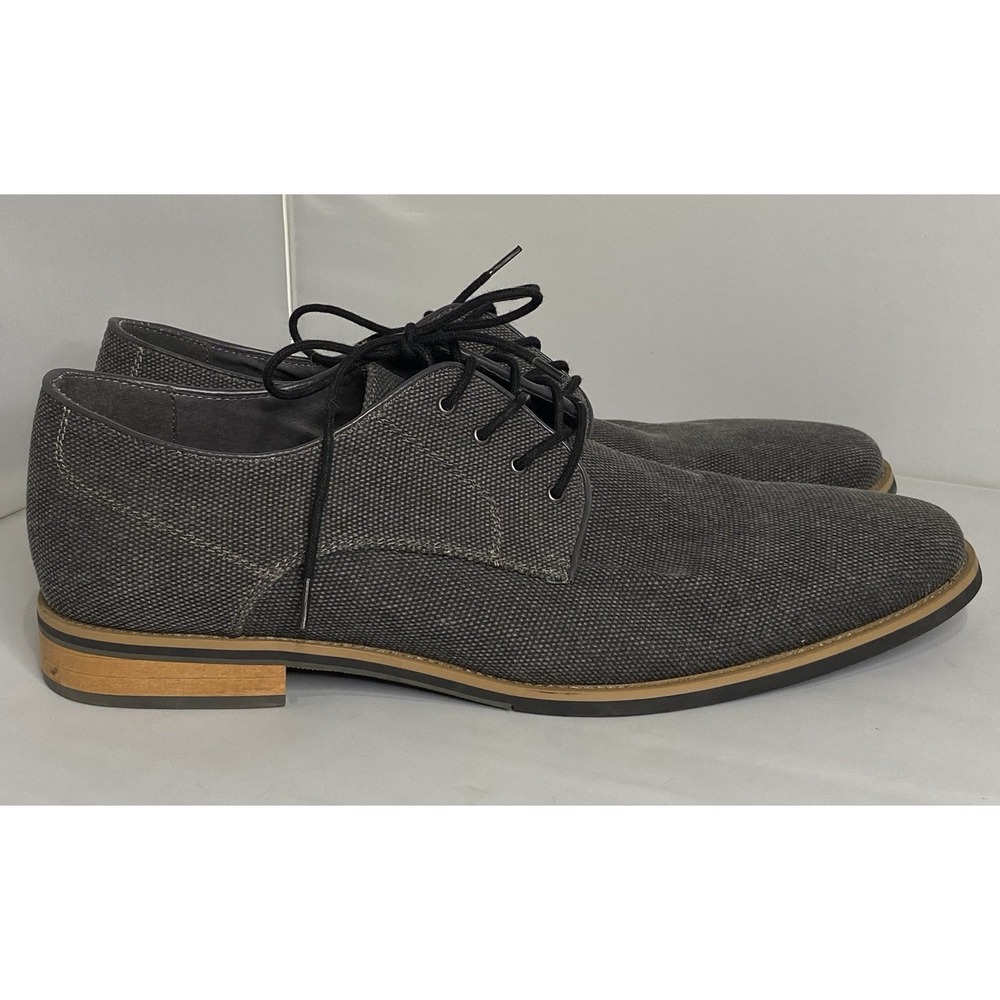 Joseph Abboud Size 13 Oxford Gray Honeycomb Pattern Shoes